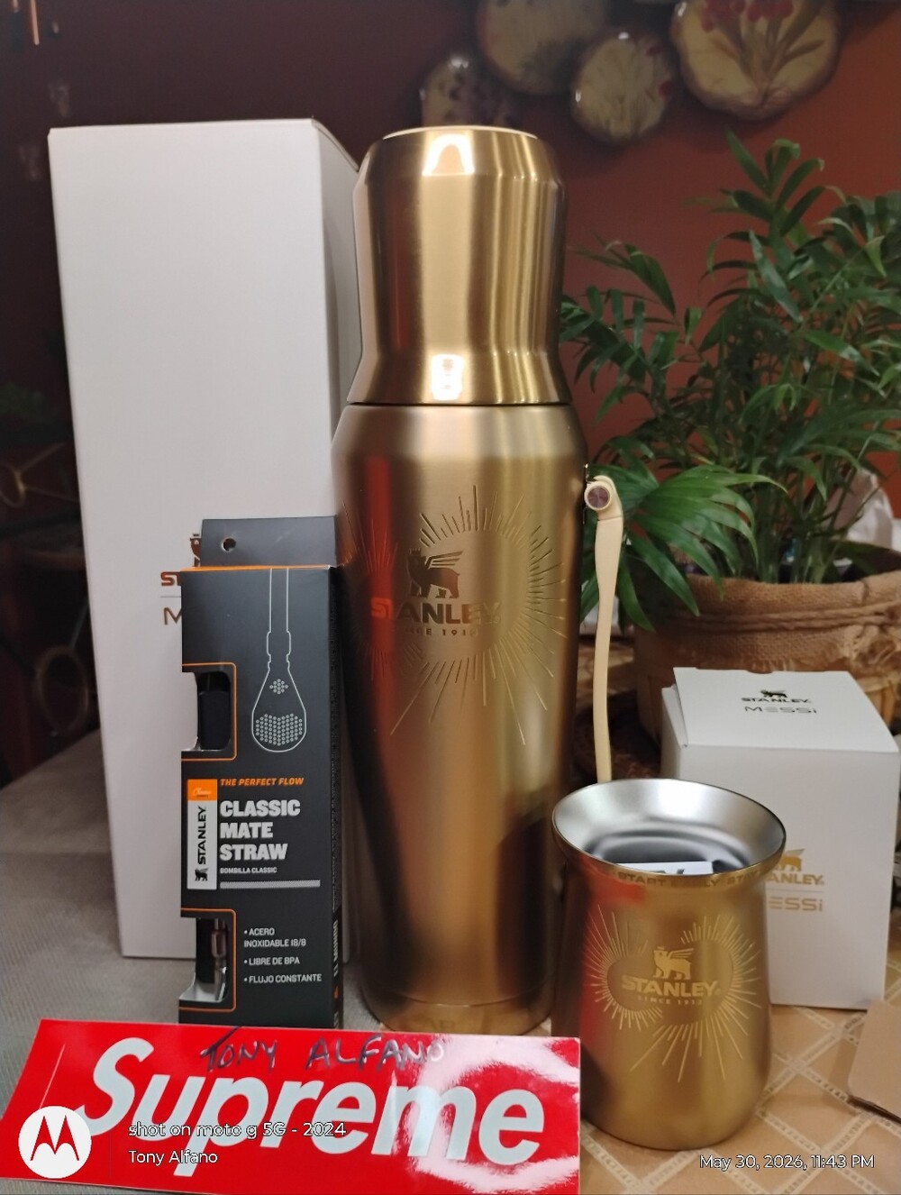 Stanley x Messi Legacy Ideal Mate Bottle 1.2L, Mate Mug 8oz, Mate Straw BNIB